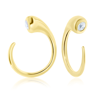 Gold Plated Silver Studs Earring STS-2487-GP